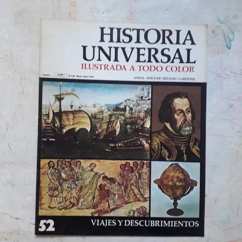 Libro usado en venta: Viajes y descubrimientos N?52 de Historia Universal; editorial Noguer impreso en 1974 realizamos envios a todo el mundo.1