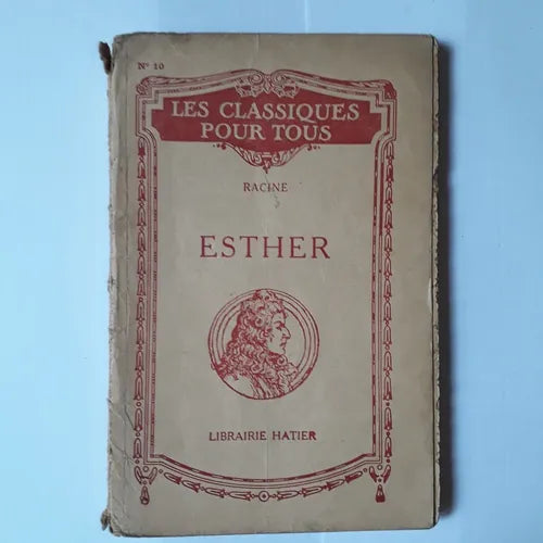 Libro usado en venta: Esther de Racine; editorial Hatier impreso en 1944 realizamos envios a todo el mundo.1