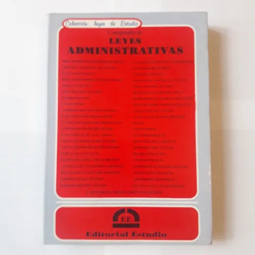 Libro usado en venta: Compendio de Leyes Administrativas; editorial Estudio realizamos envios a todo el mundo.1
