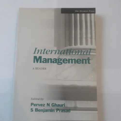 Libro usado en venta: International Management a reader de Pervez N. Ghauri - S. Benjamin Prasad; editorial The Dryden Press impreso en 1995.1