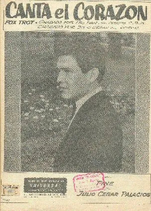 Libro usado en venta: Canta el corazon de Tine y Julio Cesar Palacios; editorial Universal impreso en 1961 realizamos envios a todo el mundo.1