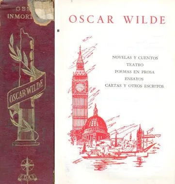Libro usado en venta: Obras inmortales: Novelas y cuentos - Teatro - Poemas en prosa - Ensayos - Cartas y escritos de Oscar Wilde; editorial Edaf 1.1