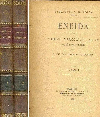 Libro usado en venta: La eneida de Virgilio; editorial Libreria de Perlado, Paez y C.a impreso en 1908 realizamos envios a todo el mundo.1