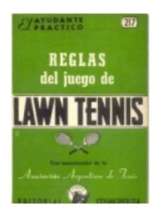 Libro usado en venta: Lawn tennis; editorial Cosmopolita impreso en 1979 realizamos envios a todo el mundo.1