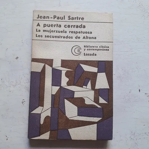 Libro usado en venta: A puerta cerrada de Jean - Paul Sartre; editorial Losada impreso en 1974 realizamos envios a todo el mundo.1