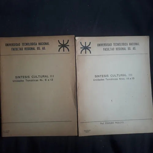 Libro usado en venta: Sintesis cultural III - Unidades N? 6 a 19; editorial UTN realizamos envios a todo el mundo.1