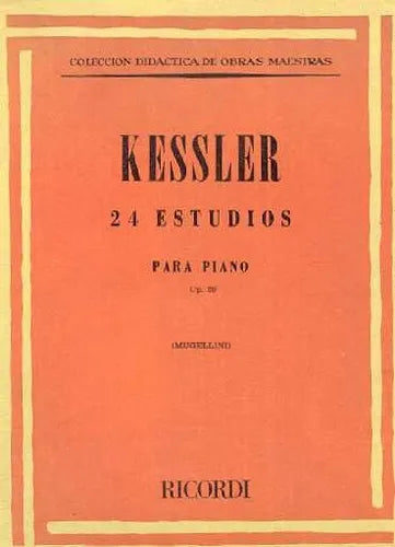 Libro usado en venta: 24 estudios para piano de J. C. Kessler; editorial Ricordi impreso en 1977 realizamos envios a todo el mundo.1