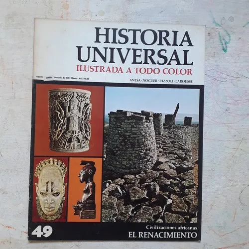 Libro usado en venta: Las civilizaciones africanas - El Renacimiento N?49 de Historia Universal; editorial Noguer impreso en 1974.1