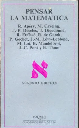 Libro usado en venta: Pensar la matematica; editorial Tusquets impreso en 1988 realizamos envios a todo el mundo.1