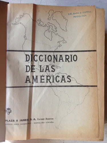 Libro usado en venta: Diccionario de las Americas; editorial Plaza & Janes impreso en 1977 realizamos envios a todo el mundo.1