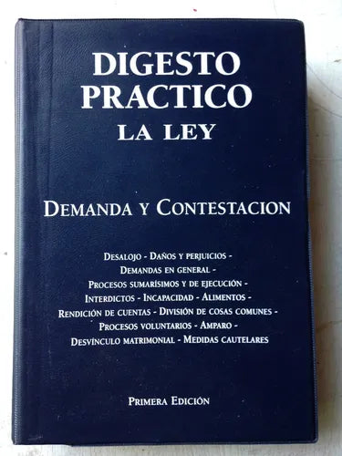 Libro usado en venta: Demanda y Contestacion de Digesto practico La Ley; editorial La ley impreso en 2004 realizamos envios a todo el mundo.1