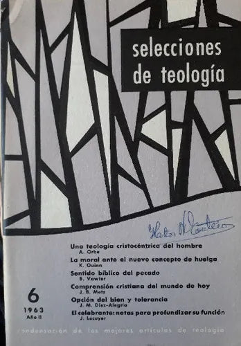Libro usado en venta: Selecciones de teologia N?6 de Revista Semestral; impreso en 1963 realizamos envios a todo el mundo.1