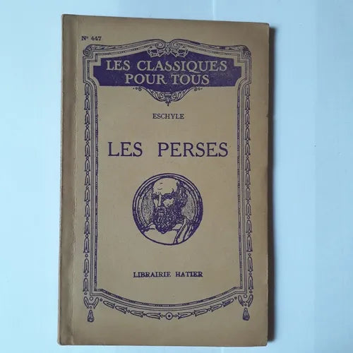 Libro usado en venta: Les Perses de Eschyle; editorial Hatier impreso en 1946 realizamos envios a todo el mundo.1