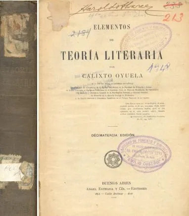 Libro usado en venta: Elementos de teoria literaria - 522 Paginas de Calixto Oyuela; editorial Angel Estrada realizamos envios a todo el mundo.1