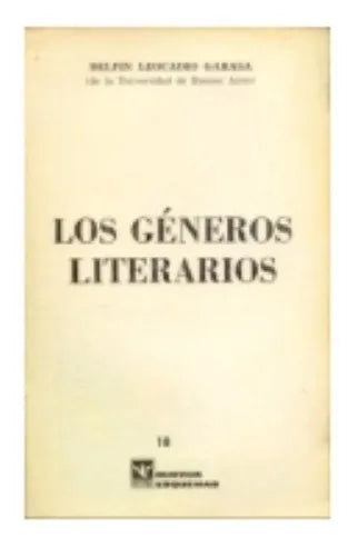 Libro usado en venta: Los generos literarios de Delfin Leocadio Garasa; editorial Columba impreso en 1969 realizamos envios a todo el mundo.1