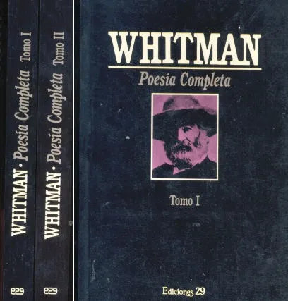 Libro usado en venta: Poesia Completa (Tomo 1 y 2) de Walt Whitman; editorial Ediciones 29 impreso en 2001 realizamos envios a todo el mundo.1