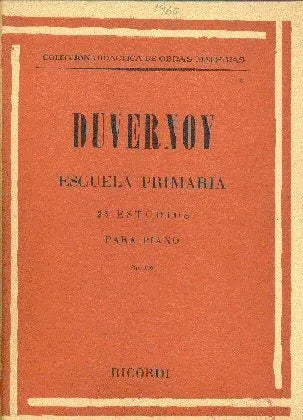 Libro usado en venta: Escuela primaria - 25 estudios para piano de J B Duvernoy; editorial Ricordi impreso en 1966 realizamos envios a todo el mundo.1