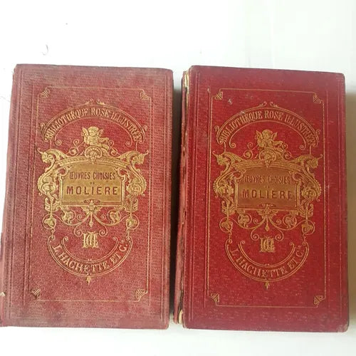 Libro usado en venta: Oeuvres Choisies (2 Tomos) de Jean-Baptiste Poquelin (Molière); editorial Hachette impreso en 1866 envios a todo el mundo.1