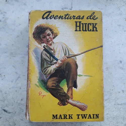 Libro usado en venta: Aventuras de Huck - (Tapa dura) - Sin Lomo de Mark Twain; editorial Acme impreso en 1944 realizamos envios a todo el mundo.1