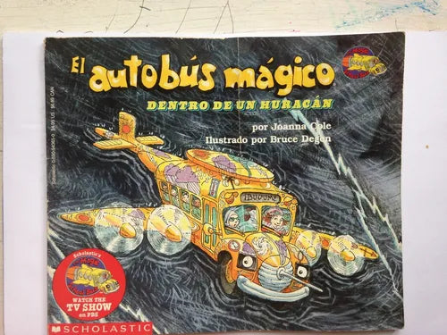 Libro usado en venta: El autobus magico dentro de un huracan de Joanna Cole; editorial Scholastic impreso en 1996 realizamos envios a todo el mundo.1