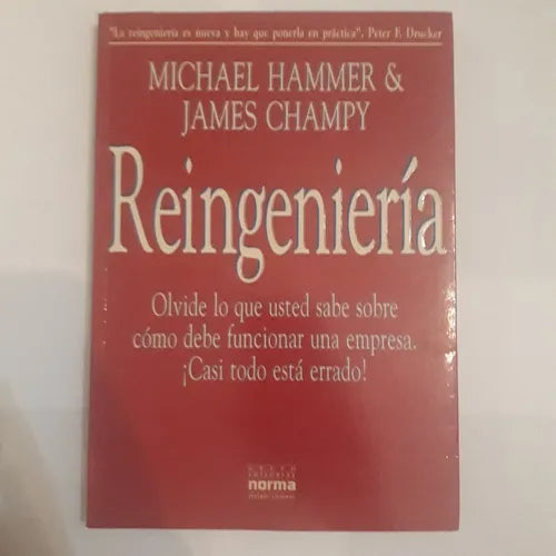 Libro usado en venta: Reingenieria de Michael Hammer - James Champy; editorial Norma impreso en 1994 realizamos envios a todo el mundo.1