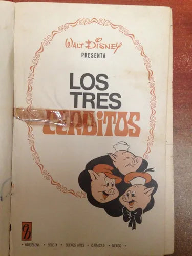 Libro usado en venta: Los tres cerditos; editorial Bruguera impreso en 1971 realizamos envios a todo el mundo.1