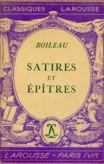 Libro usado en venta: Satires et epitres de Nicolas Boileau; editorial Larousse impreso en 1946 realizamos envios a todo el mundo.1