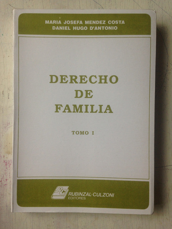 Libro usado en venta: Derecho de familia (3 Tomos) de Maria J. Mendez Costa - Daniel H. D'Antonio; editorial Rubinzal-Culzoni impreso en 1994.1