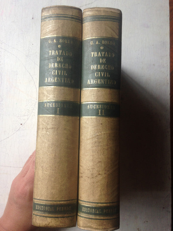 Libro usado en venta: Tratado de derecho civil - Sucesiones (2 Tomos) de Guillermo A. Borda; editorial Perrot impreso en 1975 envios a todo el mundo.3