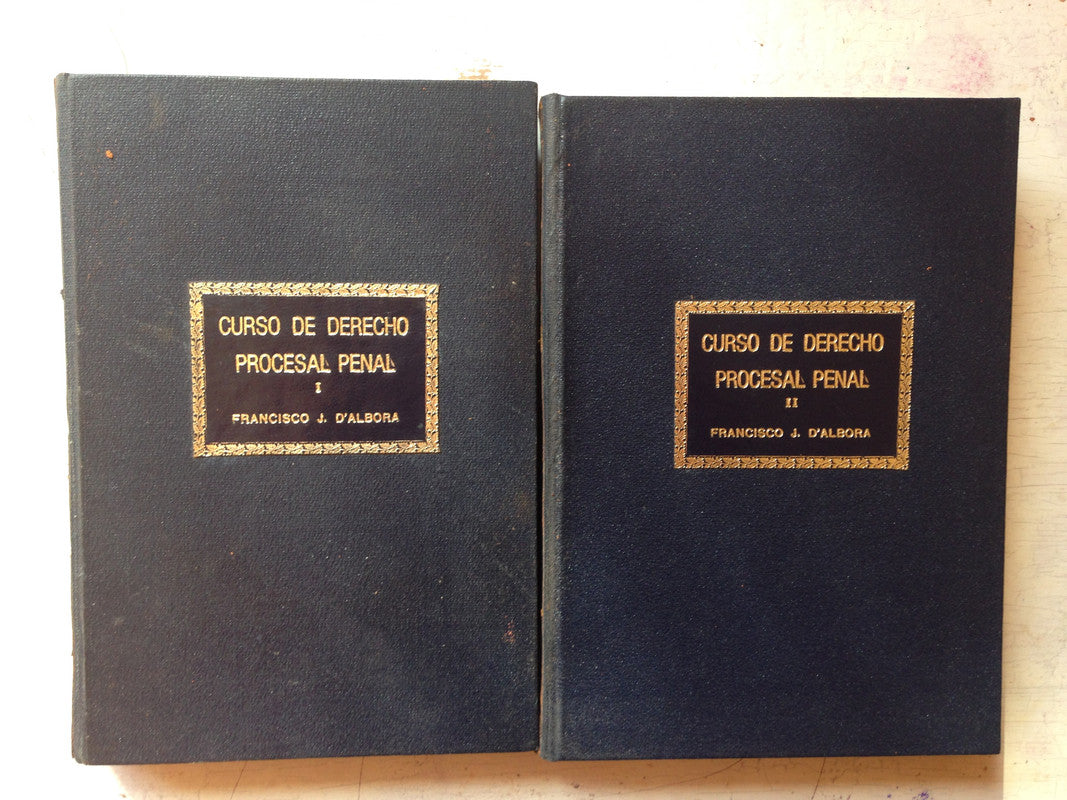 Libro usado en venta: Curso de derecho procesal penal (2 Tomos) de Francisco J. D'Alabora; editorial Policial impreso en 1986 envios a todo el mundo.3