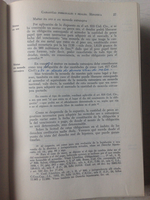 Libro usado en venta: Curso de derechos reales (3 tomos) de Marina Mariani de Vidal; editorial Victor P. de Zavalia impreso en 1974.3