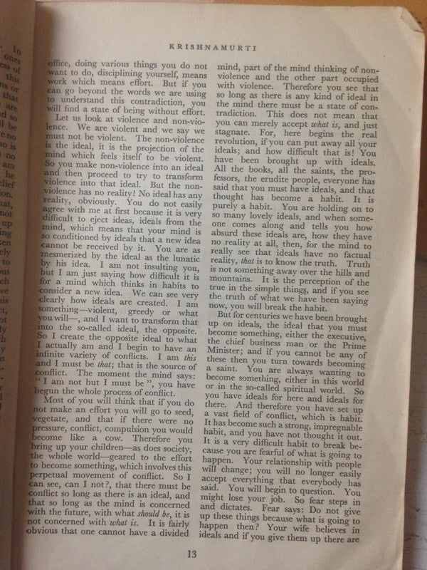 Libro usado en venta: Talks By Krishnamurti in Europe (A?os 1961-1963) de Jiddu Krishnamurti; editorial Krishnamurti Writings impreso en 1962.2