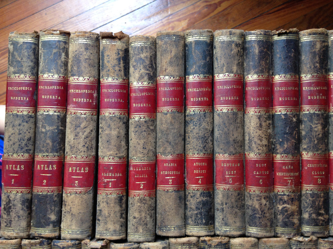 Libro usado en venta: Enciclopedia moderna (34 Tomos) de Francisco de P. Mellado; editorial Establecimiento Tipografico de Mellano impreso en 1851.3