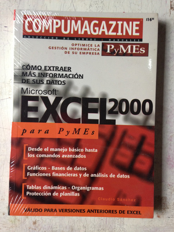 Libro usado en venta: Excel 2000 para Pymes de Claudio Sanchez; editorial Mp Ediciones impreso en 2000 realizamos envios a todo el mundo.1