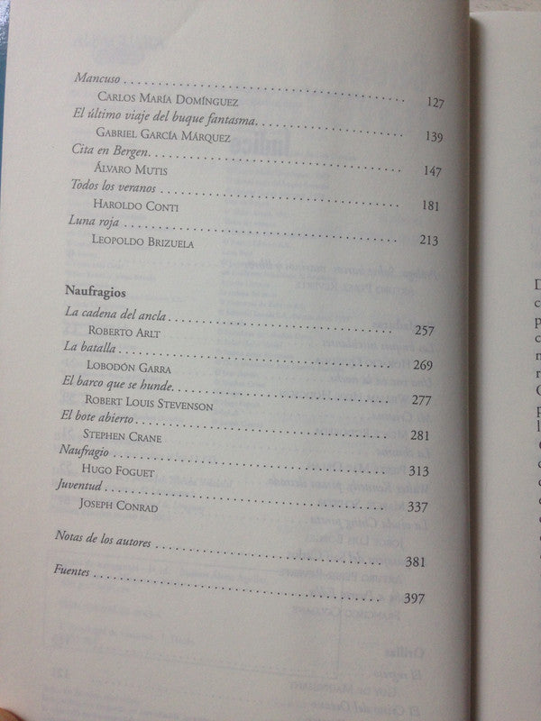 Libro usado en venta: Cuentos de navegantes de Arturo Perez Reverte; editorial Alfaguara impreso en 2008 realizamos envios a todo el mundo.2
