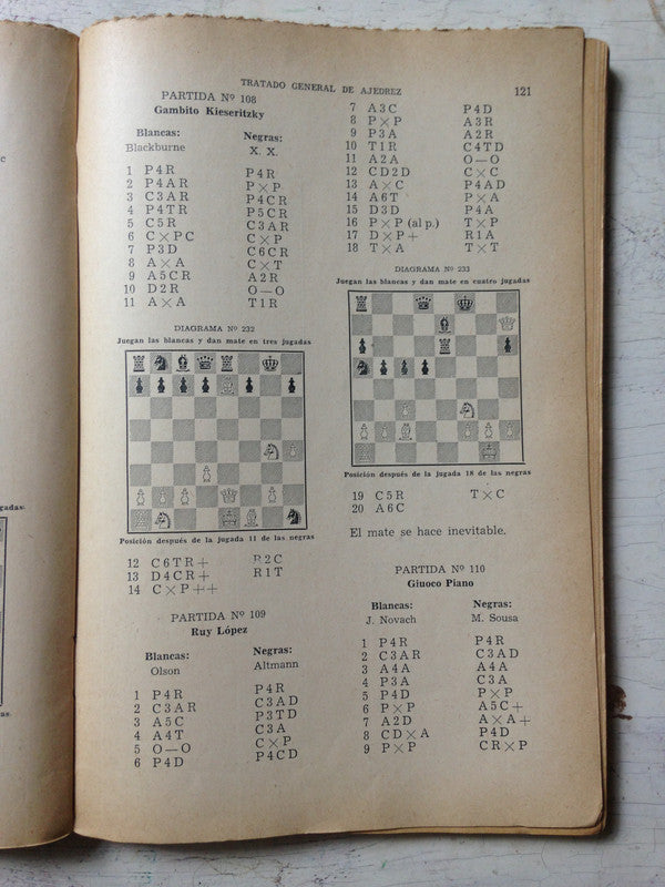 Libro usado en venta: Tratado general de ajedrez - Rudimentos (Tomo 1) de Roberto G. Grau; editorial Ramon Sopena impreso en 1960.2