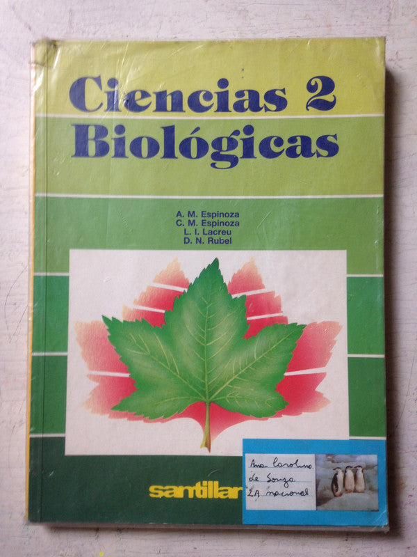 Libro usado en venta: Ciencias Biologicas 2; editorial Santillana impreso en 1989 realizamos envios a todo el mundo.1