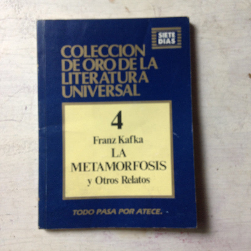 Libro usado en venta: La metamorfosis y otros relatos de Franz Kafka; editorial Abril impreso en 1987 realizamos envios a todo el mundo.1