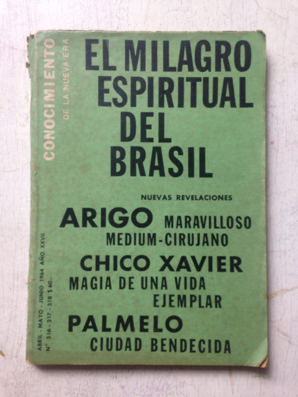 Libro usado en venta: El milagro espiritual del brasil - A?o XXVII; impreso en 1964 realizamos envios a todo el mundo.1