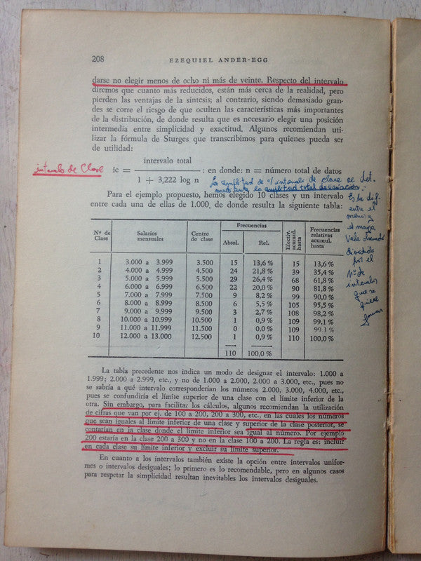 Libro usado en venta: Introduccion a las tecnicas de investigacion social de Ezequiel Ander - Egg; editorial Humanitas impreso en 1969.3