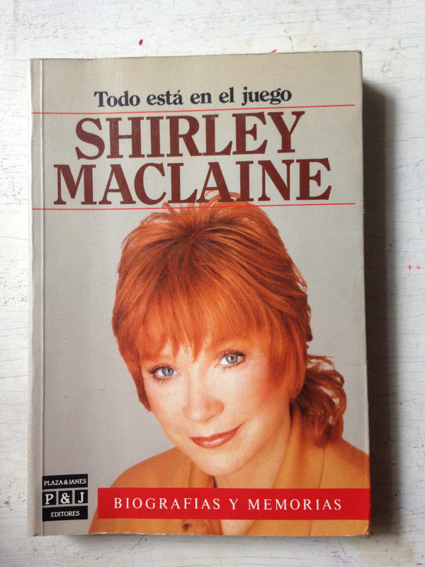 Libro usado en venta: Todo esta en el juego de Shirley MacLaine; editorial Plaza & Janes impreso en 1988 realizamos envios a todo el mundo.1