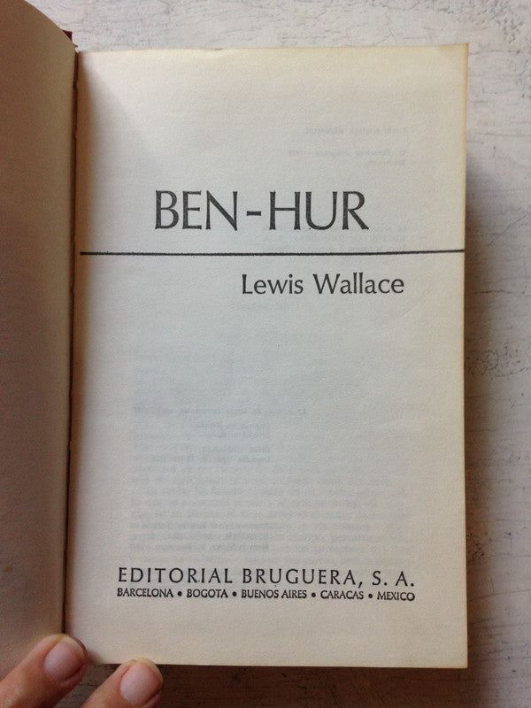 Libro usado en venta: Ben-Hur de Lewis Wallace; editorial Bruguera impreso en 1975 realizamos envios a todo el mundo.1