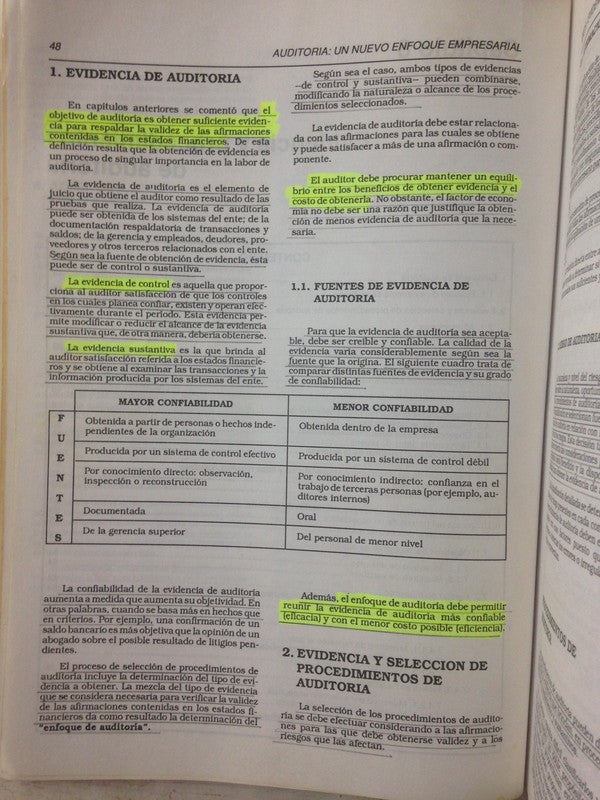 Libro usado en venta: Auditoria - Un nuevo enfoque empresarial; editorial Macchi impreso en 1991 realizamos envios a todo el mundo.3