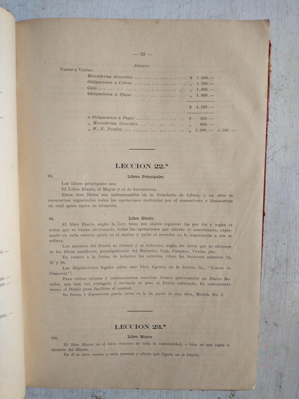 Libro usado en venta: Tratado teorico practico de Contabilidad y teneduria de libros de A. Heller; editorial Grafico Vita y Cia. impreso en 1920.3