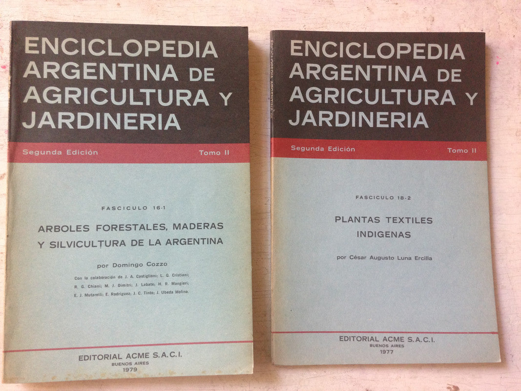 Libro usado en venta: Enciclopedia Argentina de Agricultura y Jardineria (2 vol.) de Enciclopedia; editorial Acme realizamos envios a todo el mundo.3