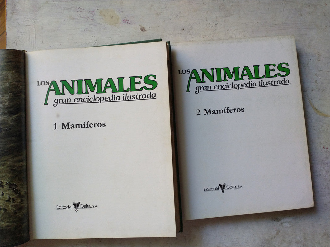 Libro usado en venta: Los animales gran enciclopedia ilustrada (2 Tomos); editorial Delta impreso en 1981 realizamos envios a todo el mundo.1