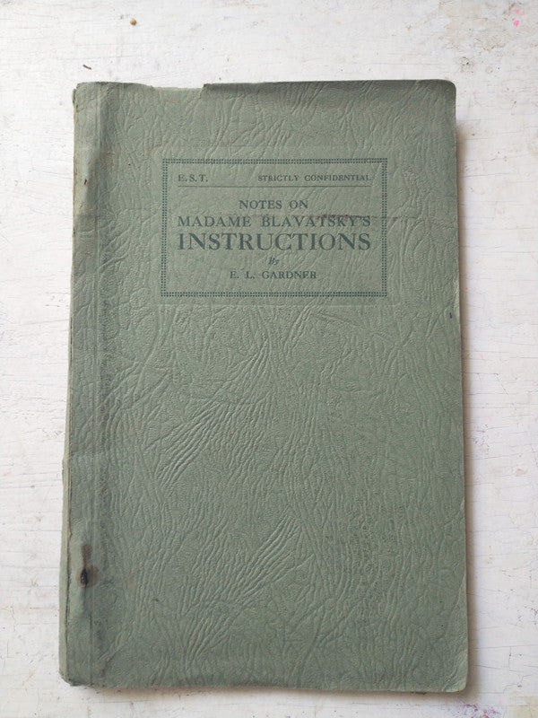 Libro usado en venta: Notes on Madame Blavatsky's instructions de E. L. Gardner; realizamos envios a todo el mundo.1
