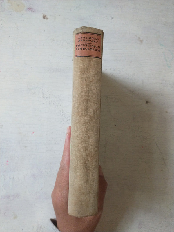 Libro usado en venta: Enchiridion symbolorum de Henr. Denzinger et Clem. Bannwart; editorial Herder impreso en 1928 realizamos envios a todo el mundo.3