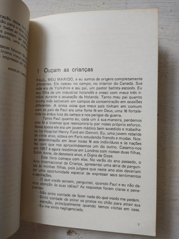 Libro usado en venta: Oucam as criancas de Annejet Campbell; editorial Rearmamento Moral impreso en 1979 realizamos envios a todo el mundo.3