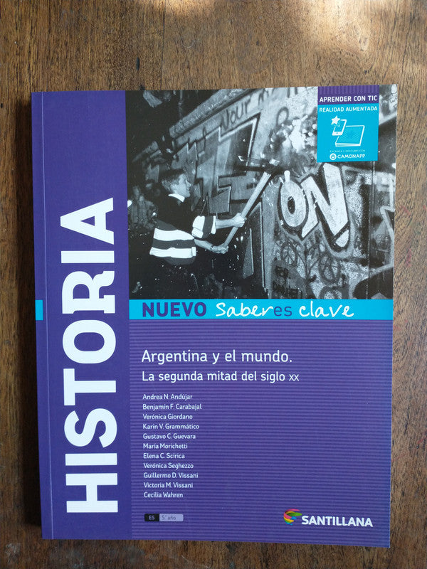 Libro usado en venta: Historia Argentina y el mundo - ES 5? a?o; editorial Santillana impreso en 2020 realizamos envios a todo el mundo.1